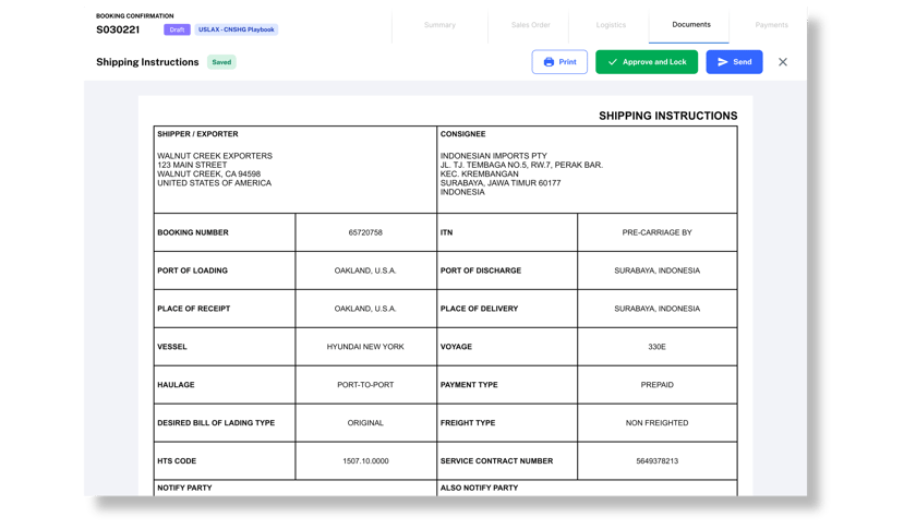 Shipping Instructions  - Forwarding Services